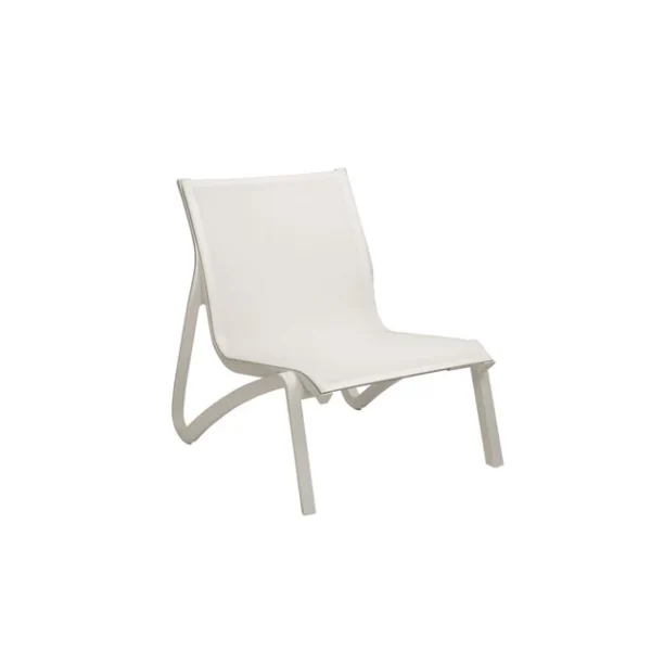 Budget 🔔 Fauteuil Conversationnel Blanc Glacier Toile Blanche Sunset Grosfillex 😍 1